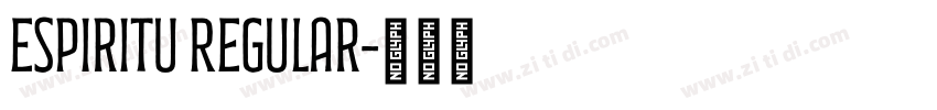 Espiritu Regular字体转换